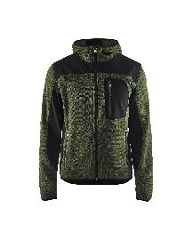 Blåkläder Strickjacke mit Softshell Armygrün/Schwarz Produktbild