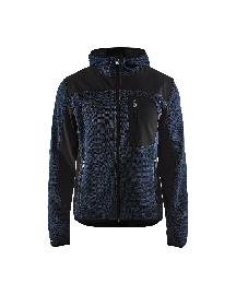 Blåkläder Strickjacke mit Softshell Dunkel Marineblau/Schwarz Produktbild