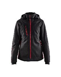 Blåkläder Damen Funktionsjacke leicht gefüttert Schwarz/Rot Produktbild