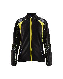 Blåkläder Damen Microfleece Jacke Schwarz/Gelb Produktbild