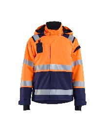 Blåkläder High Vis Shell Jacke High Vis Orange/Marineblau Produktbild