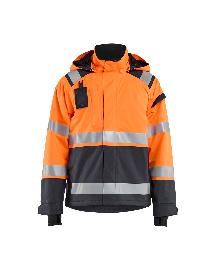 Blåkläder High Vis Shell Jacke High Vis Orange/Mittelgrau Produktbild