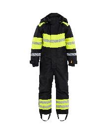 Blåkläder Kinder Winter Overall Schwarz/High Vis Gelb Produktbild