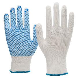 NITRAS Strickhandschuhe, Nylon / Baumwolle, weiß / blau, EN 388 Produktbild