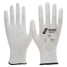 NITRAS Nylonhandschuhe, weiß, EN 388 Produktbild