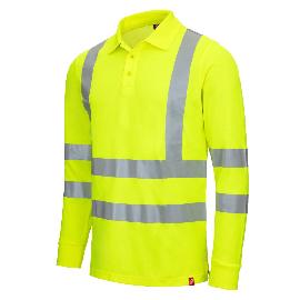 NITRAS MOTION TEX VIZ, Warn-Langarm-Poloshirt, neongelb, EN ISO 13688, EN ISO 20471, EN 13758-2 Produktbild