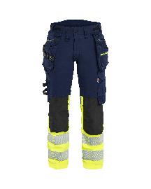 Blåkläder Damenhose High Vis 4-Wege-StretchMarineblau/ High Vis Gelb Produktbild