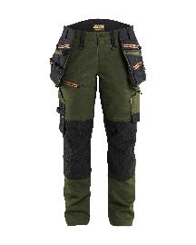Blåkläder STRIKER Damen Handwerker Arbeitshose Stretch Waldgrün/Rost Produktbild