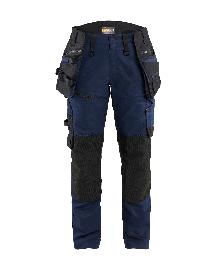 Blåkläder STRIKER Damen Handwerker Arbeitshose Stretch Dunkel Marineblau/Schwarz Produktbild