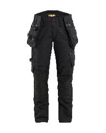 Blåkläder STRIKER Damen Handwerker Arbeitshose Stretch Schwarz/Schwarz Produktbild