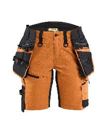 Blåkläder STRIKER Damen Handwerkershorts mit Stretch Rostbraun/Schwarz Produktbild