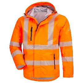 NITRAS MOTION TEX VIZ PLUS, Warn-Regenjacke, neonorange, EN ISO 13688, EN ISO 20471, EN 343, OEKO-TEX Produktbild