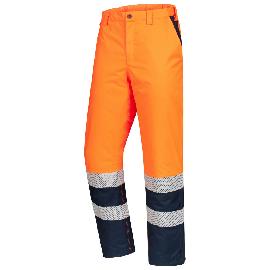NITRAS MOTION TEX VIZ, lange Winter-Warnhose, neonorange / marineblau, EN ISO 13688, EN ISO 20471, EN 342, EN 343, OEKO-TEX Produktbild