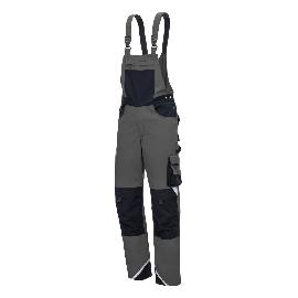 NITRAS MOTION TEX PLUS, Latzhose, grau / schwarz, OEKO-TEX Produktbild
