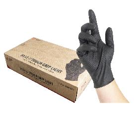 NITRAS TOUGH GRIP LIGHT, Nitril-Einmalhandschuhe, schwarz, EN ISO 374, Box à 50 Stück Produktbild