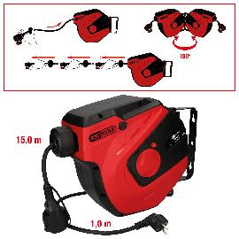 KS Tools Werkstatt-Kabelaufroller, 15m, 1,5mm² Produktbild