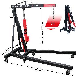 KS Tools performance Werkstattkran, klappbar, 2000 kg Produktbild