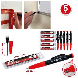KS Tools 2in1 Druckbleistift und Tieflochmarker-Satz, 8-tlg, 5er Pack Produktbild