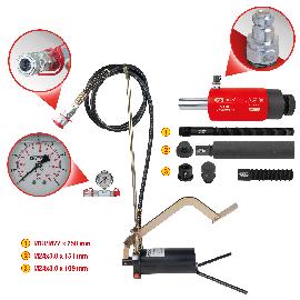 KS Tools Hydraulik-Einheit 22t, mit Hydraulik-Pumpe und Manometer, 15-tlg Produktbild