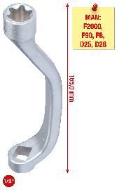 KS Tools Zylinderkopf-Schlüssel für MAN, 1/2", E20 Produktbild