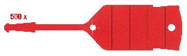 KS Tools Schlüsselanhänger mit Schlaufe, rot, 500 Stück Produktbild