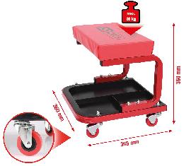 KS Tools Fahrbarer Hocker, L365xB360xH360mm Produktbild