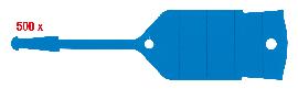 KS Tools Schlüsselanhänger mit Schlaufe, blau, 500 Stück Produktbild