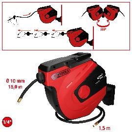 KS Tools Automatischer Druckluftschlauch-Aufroller, Ø 10mm x 15m Produktbild