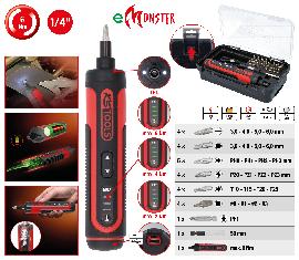 KS Tools eMONSTER 1/4" Akku-Bit-Stabschrauber-Satz, 27-tlg Produktbild