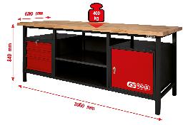 KS Tools XXL-Werkbank mit 3 Schubladen und 1 Tür Produktbild