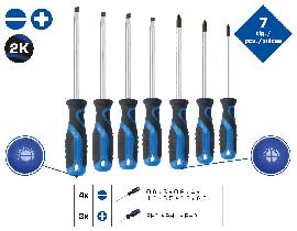 BRILLIANT TOOLS Schraubendreher-Satz, 7-tlg, Schlitz, PH Produktbild