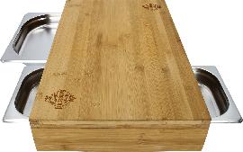 KS Tools Schneidbrett mit 3 Edelstahl-Auffangschalen Produktbild