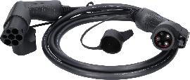 KS Tools efuturo Ladekabel gerade, Typ 2 auf Typ 1 Stecker, 1 Phase, bis zu 7,4 kW, 32 A, 230 V, Mode 3, 3 Meter Produktbild