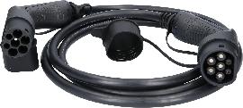 KS Tools efuturo Ladekabel gerade, Typ 2 auf Typ 2 Stecker, 3 Phasen, bis zu 22 kW, 32 A, 400 V, Mode 3, 3 Meter Produktbild