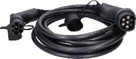 KS Tools efuturo Ladekabel gerade, Typ 2 auf Typ 2 Stecker, 3 Phasen, bis zu 22 kW, 32 A, 400 V, Mode 3, 8 Meter Produktbild