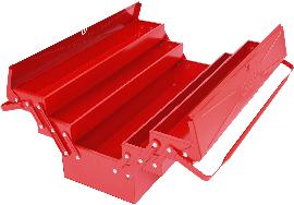 KS Tools Stahlblech-Werkzeugkasten, 5 Fächer Produktbild