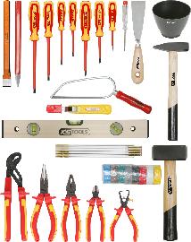 KS Tools Basic Elektriker-Werkzeugkoffer, Metallkiste, 30-tlg Produktbild