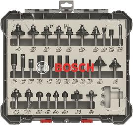 Bosch 30-teiliges Fräser-Set, 8-mm-Schaft. Für Handfräsen Produktbild