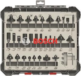Bosch 30-teiliges Fräser-Set, 6-mm-Schaft. Für Handfräsen Produktbild