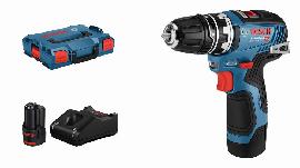 Bosch PRO Akku-Bohrschrauber GSR 12V-35 FC mit 2x 3.0 Ah Li-Ion Akku, Aufsatz & L-BOXX Produktbild