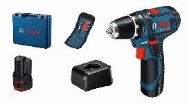 Bosch PRO Akku-Bohrschrauber GSR 12V-15, 2 x Akku GBA 12V 2.0Ah, Handwerkerkoffer Produktbild