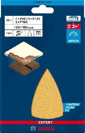 Bosch EXPERT C470 Schleifpapier-Set, 100 x 150 mm, K 60/120/180, 10 Stück Produktbild