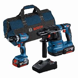 Bosch PRO Combo Kit 2-tlg. 18V: GSB 18V-45 + GBH 18V-22 + 2 x Akku 4.0Ah, Schnellladegerät Produktbild