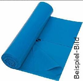 Qualitäts-Müllsäcke PREMIUM, blau - 120 Liter, 1100 x 700 mm x 0,06mm Rolle a 15 Stck., Karton a 10 Rollen Produktbild