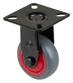 BS ROLLEN Bockrolle,Ø 50mm,B 18mm,50kg,A810.A85.051.03,mit Anschraubplatte,grau Produktbild