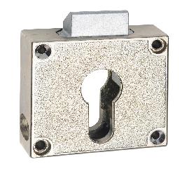 JuNie MB-Fallenschloss 7449,D 25mm, Falle zum Festschließen, Metall vernickelt, rechts Produktbild