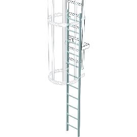 ZARGES Einstiegsleiter ALU, Nutzl. 2440 mm, L Lei. 3180 mm, hochhängbar Produktbild
