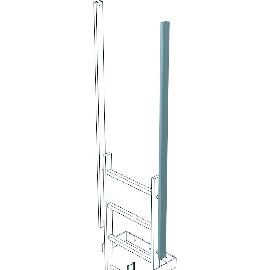 ZARGES Ausstiegsholm Notleiteranlage einseitig, Stahl verzinkt, Nutzl. 1100 mm Produktbild