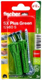 fischer Dübel SX Plus GREEN, Schraube, verzinkt Produktbild