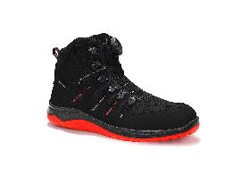 ELTEN Sicherheitsstiefel MADDOX BOA® schwarz-rot Mid Produktbild